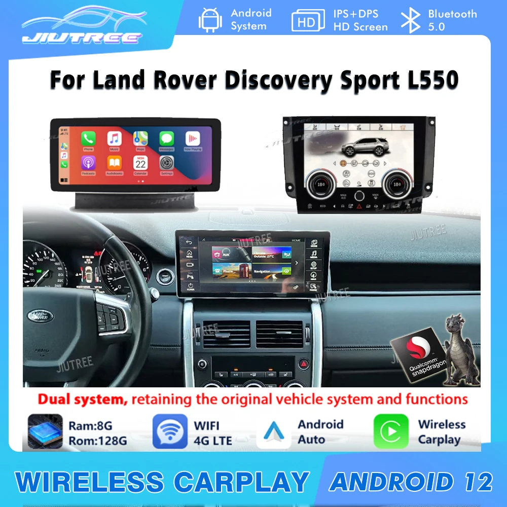 

Автомобильный радиоприемник Android Auto для Land Rover Discovery Sport L550 2015-2019, стерео Мультимедийный Плеер Carplay, кондиционерная панель, кондиционирование воздуха