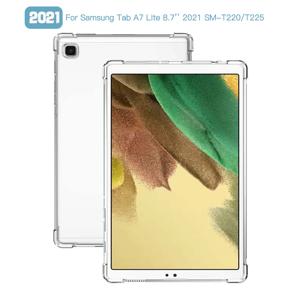 

Shockproof Cover For Samsung Galaxy Tab A7 Lite 8.7'' 2021 t220 SM-T220 SM-T225 Case TPU Silicon Transparent Cover Coque Fundas