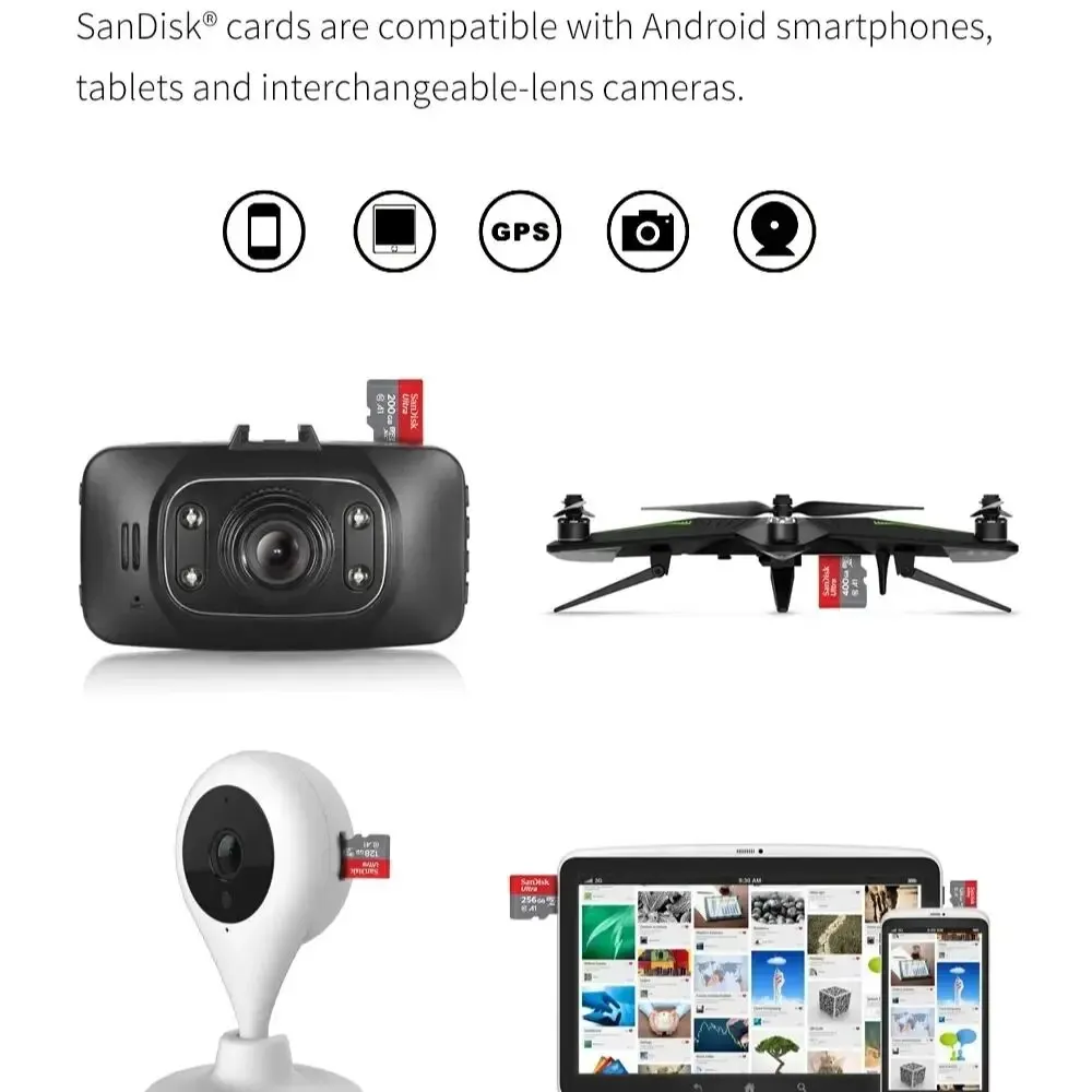Sandisk  메모리 카드, 128GB 32GB 64GB 256GB SD/TF 플래시 카드, 미니 SD 32 64 128GB TF 카드, 전화 스피커 로봇용