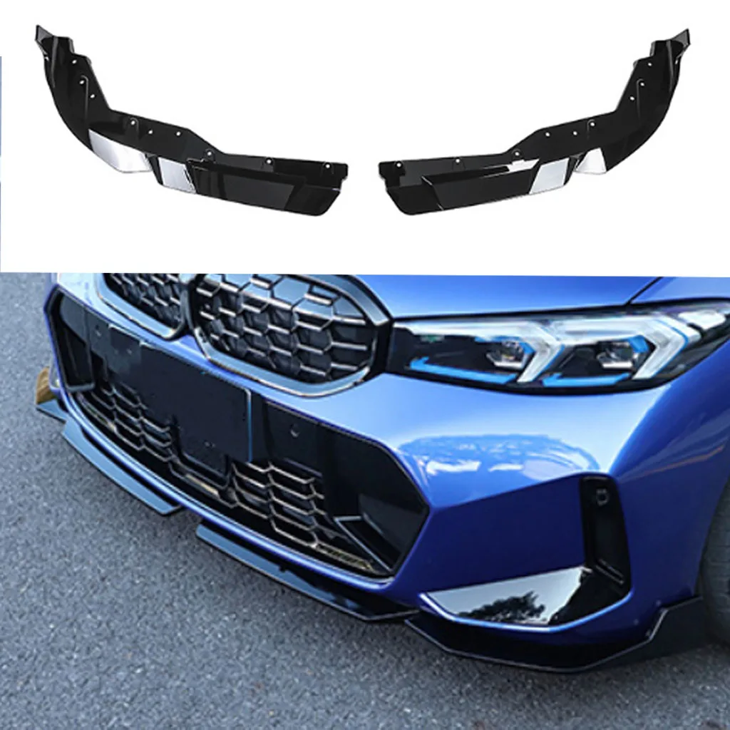 

MP Style Car Front Bumper Splitter Lip Spoiler Diffuser Guard Body Kit Cover For BMW 3 Series G20 G28 Lci 2022 2023+