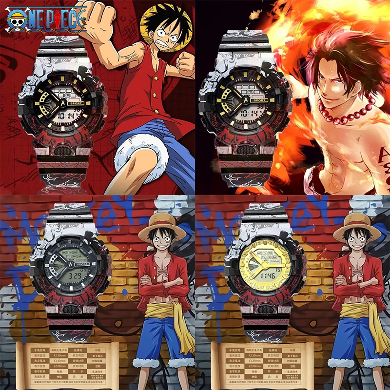 Orologio Sportivo Monopezzo Dragon Ball Anime Figure Rufy Goku Watch Kawaii Luminoso Orologio Impermeabile Uomo Ragazzi Orologio Giocattoli Regalo Per