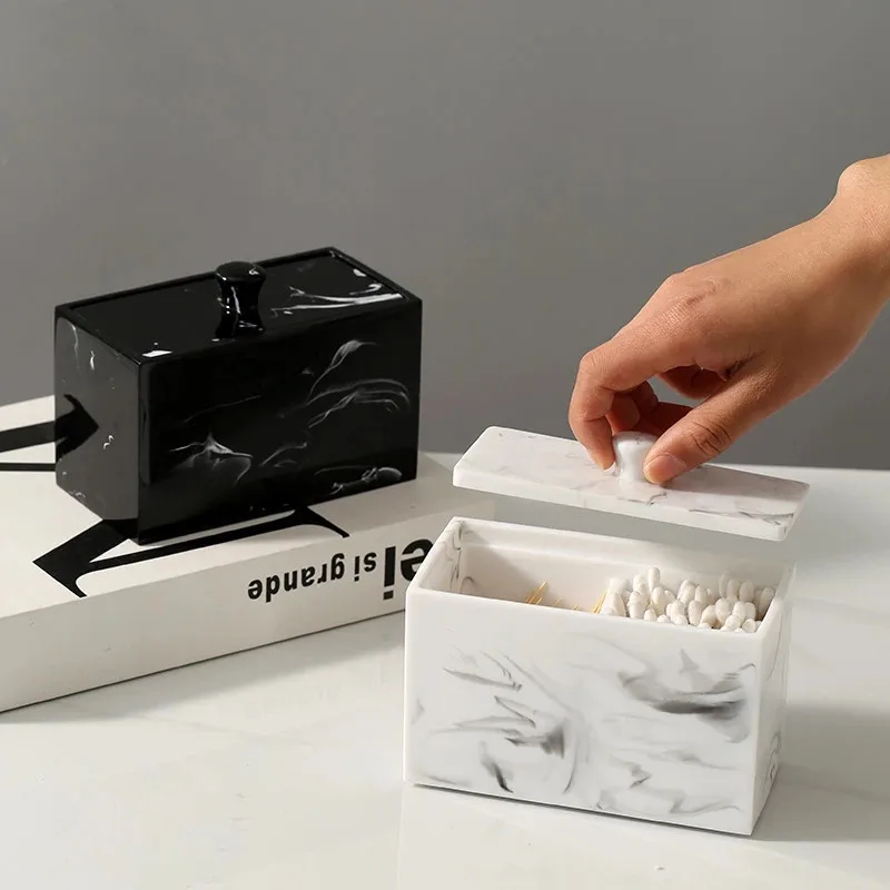 

Контейнер для зубочисток с мраморной текстурой