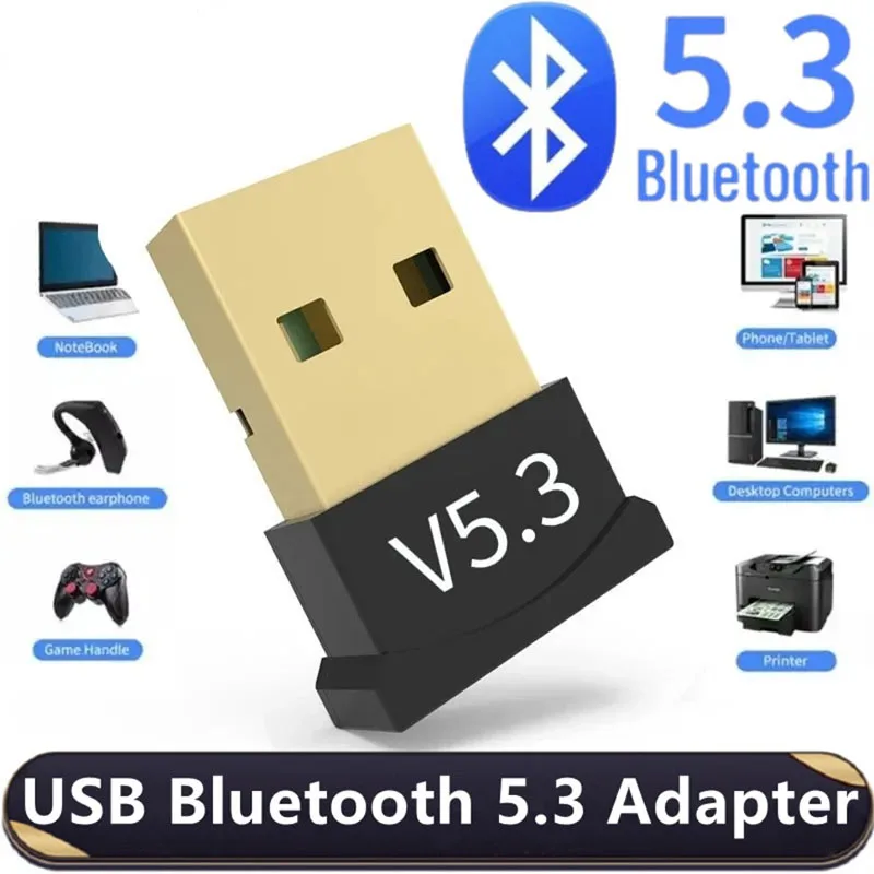 Bluetooth 5.3 USB Adapter Wireless Bluetooth 5.1 Dongle Adapter for PC Laptop Wireless Speaker Audio Receiver USB Transmitter wifi adapter usb to hdmi adapter usb hub usb card reader usb extension cable bluetooth usb adapter