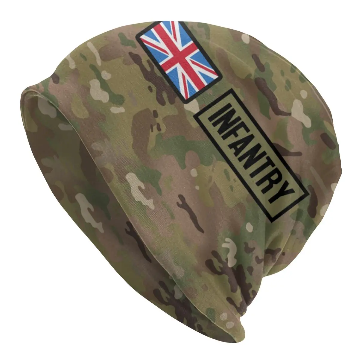 

Camo Camouflage Army Slouchy Beanie Men Women Winter Warm Skullies Beanies Hats Adult British Flag Infantry Knitting Bonnet Cap