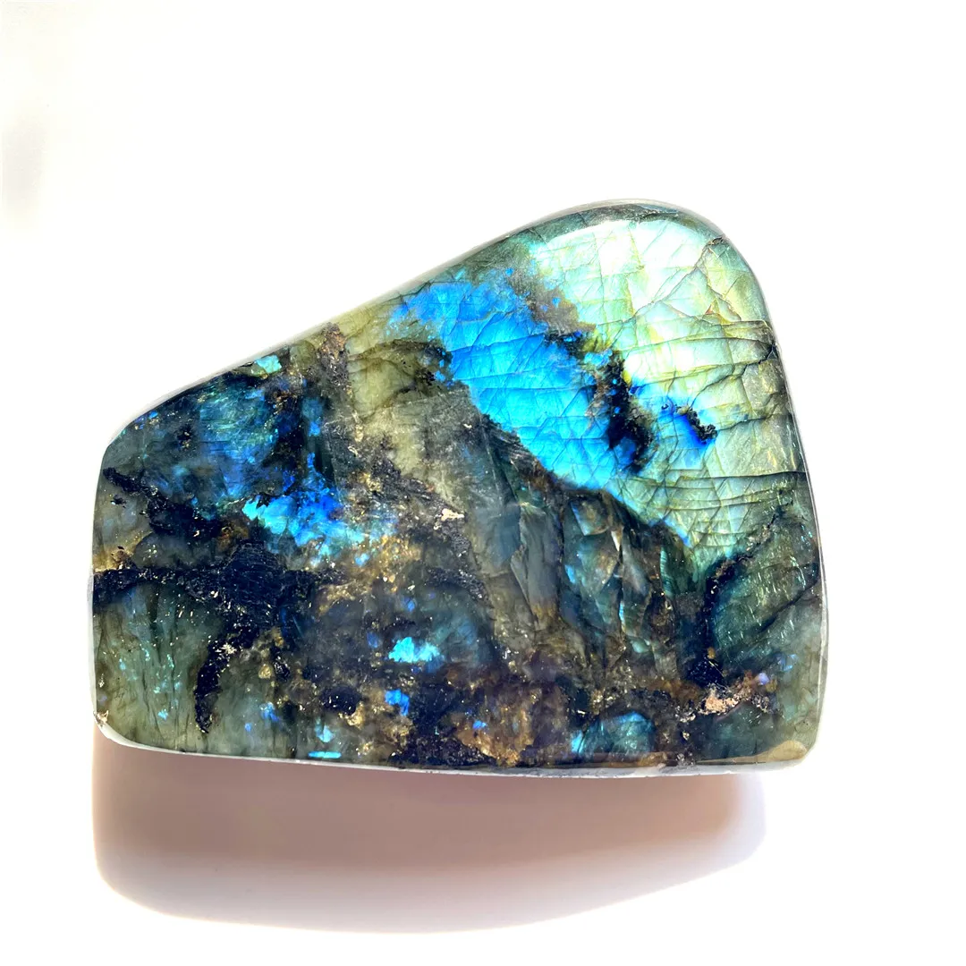 Natural Labradorite Crystal Quartz Polished Mineral Healing Energy Stone Feng Shui Decorative Gemstone Large Size Labradorita |