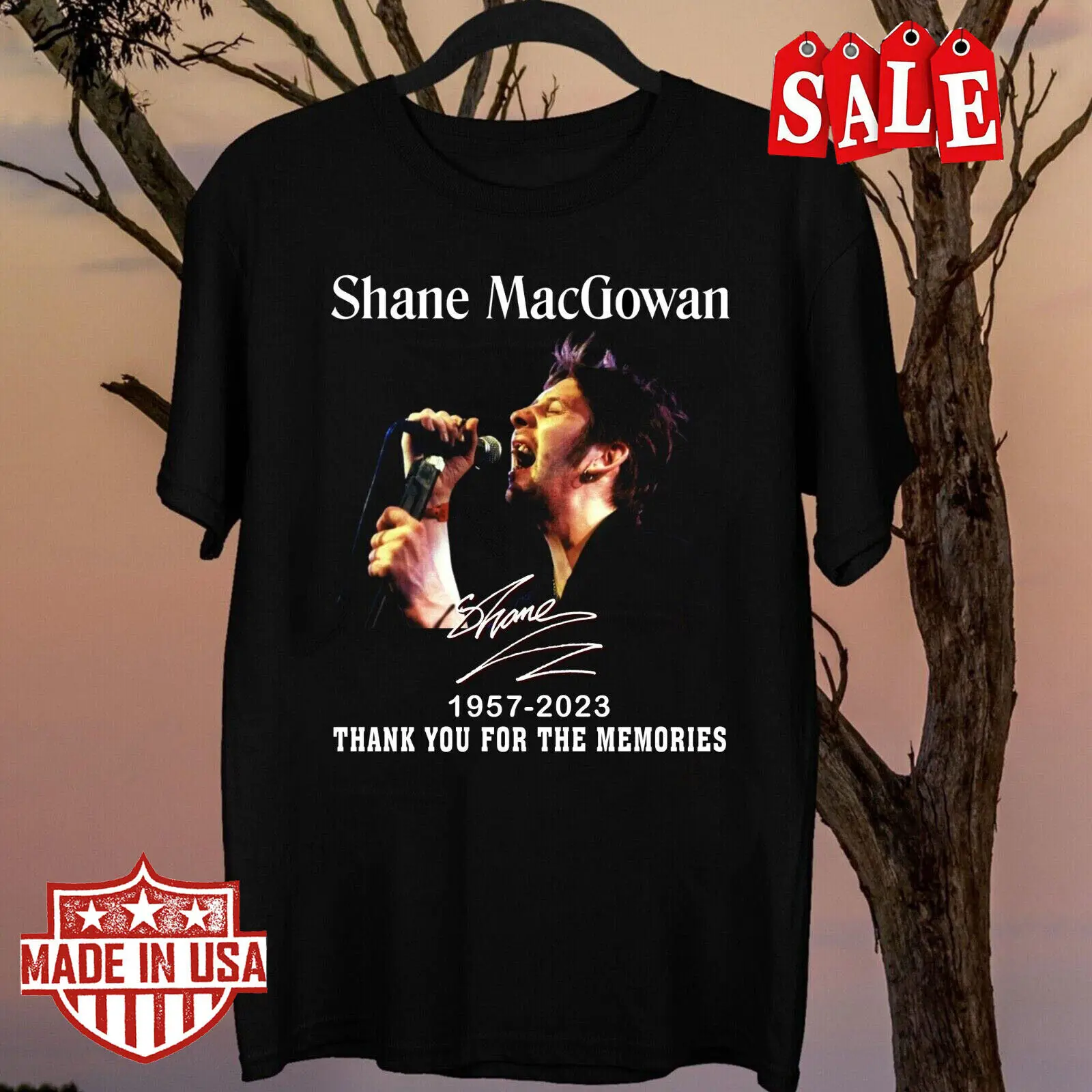 

New Rare Shane MacGowan lyrics shirt Short Sleeve Unisex S-5XL T-Shirt AA6755