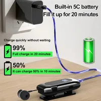 K55 Band Clip Single-ear Bluetooth Headphones LED Display Tws for Android &IOS Earphones & Headphones Hd Calls Business Headsets 5