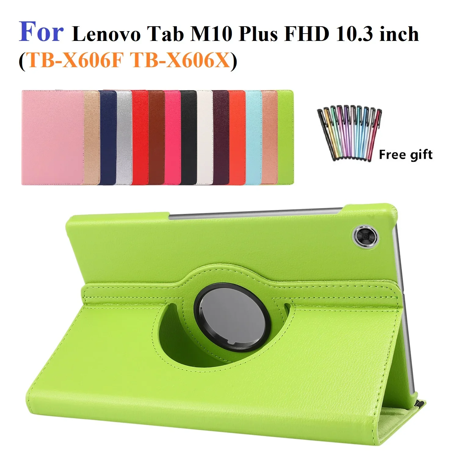 Capa Protetora para Lenovo Guia M10 Fhd Plus Estojo de Couro pu com Caneta para Guia M10 Plus Fhd Tb-x606f 10.3