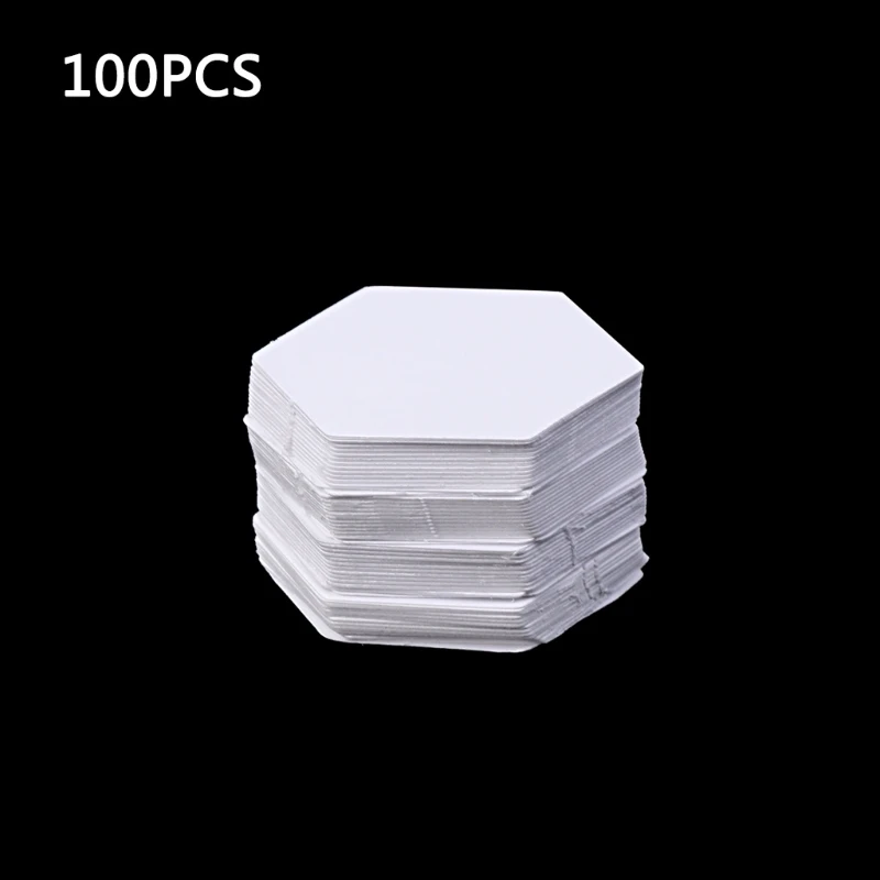 Hexagon Templates 100Pcs White Patchwork Paper Mold Set Accessory leather craft template sewing template