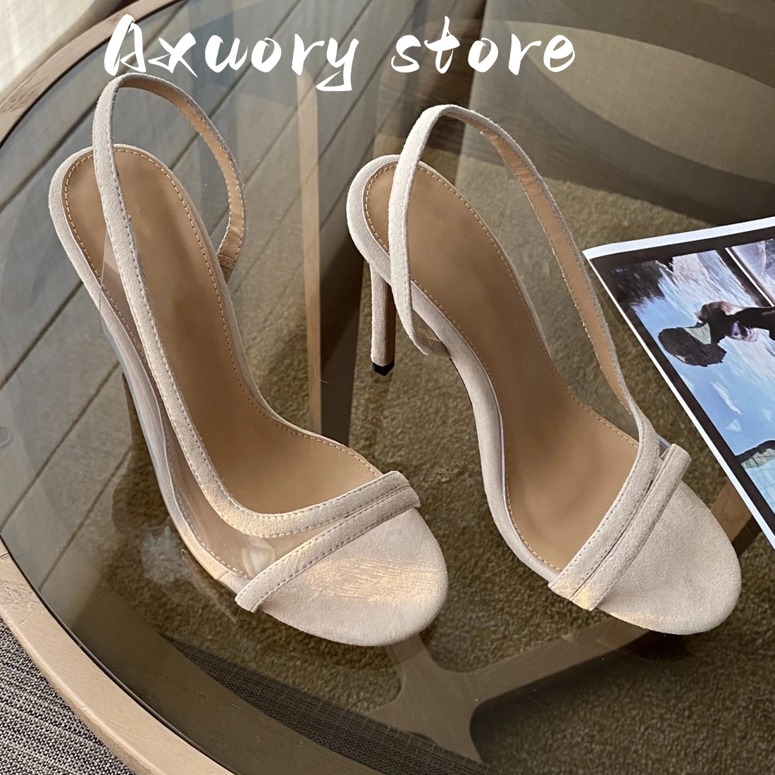 

Summer Style Women's High Heeled Sandals Genuine Leather Material Wedding BRIDAL SHOES Party Dinner