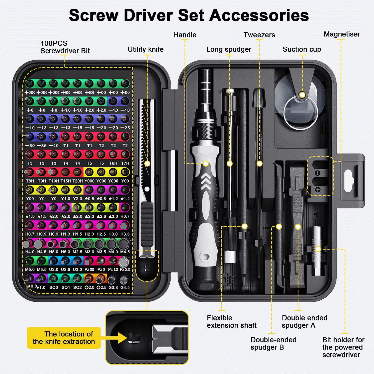 Kit De Tournevis De Précision 132 En 1 Magnétique - Pour Réparation Smartphone, PC, électronique