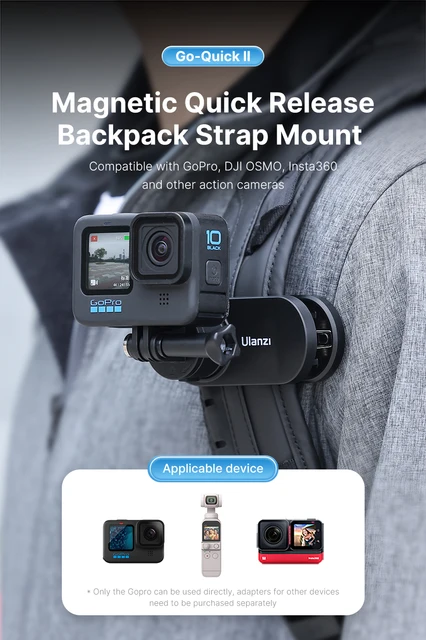 Ulanzi-GoPro用の磁気クイックリリースバックパック,gopro dji osmo 