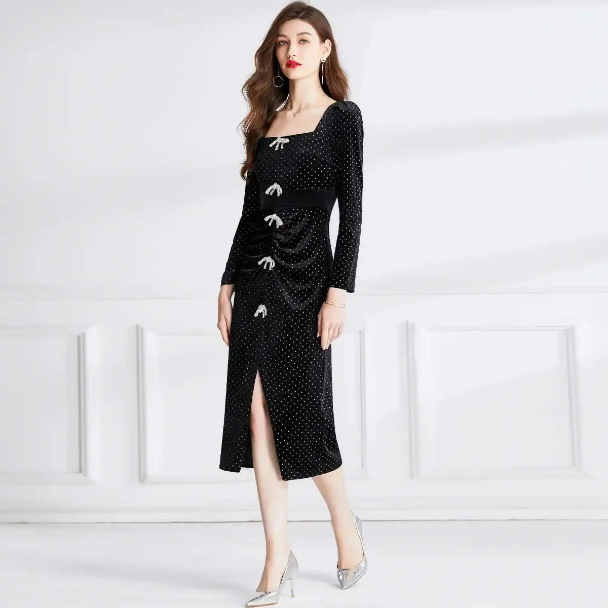 green emerald velvet dress The 7 Best Winter Dresses on Amazon: Stay Cozy and Stylish