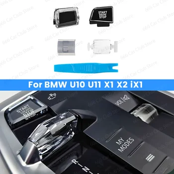 LHD Cristallo Pomello Del Cambio 3 Pezzi Set Per BMW x1 ix1 u1 u12 x2 ix2 u10 Kit Interni Auto 2023-2025 Pulsante Del Cambio di Controllo Centrale