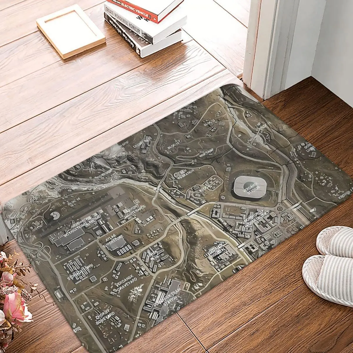 Gioco Cod Bath Tappeto Antiscivolo Warzone Map Poster Soggiorno Mat Benvenuto Zerbino Home Decor Tappeto