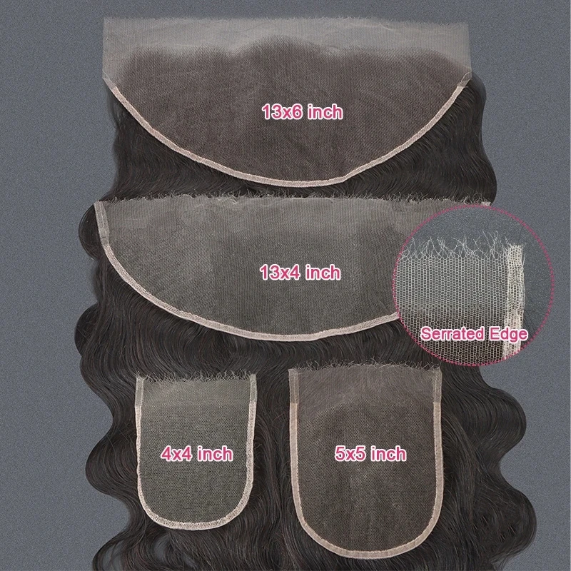 PerisModa Body Wave Lace Closure 4×4 5×5 6×6 Lace Frontal Only 13x4 13x6 HD Transparent Lace Front Human Hair With Pre Plucked 6