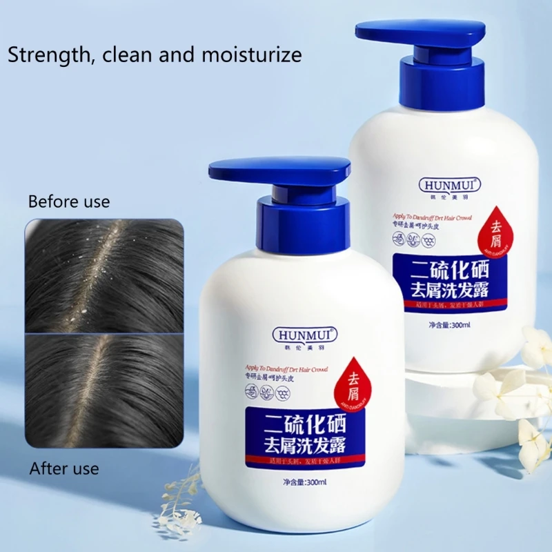 

300ml Selenium Disulfide Shampoo Smoothing Moisturize Anti-Dandruff Itching Anti-hair Loss Oil Control Nourishing Drop Shipping