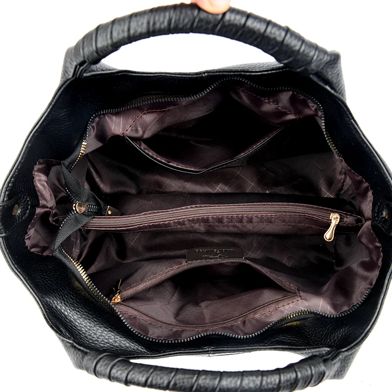 รูปสินค้า กระเป๋าหนัง Tote แฟชั่นผู้หญิง ความจุใหญ่ ไหล่เดี่ยว Crossbody