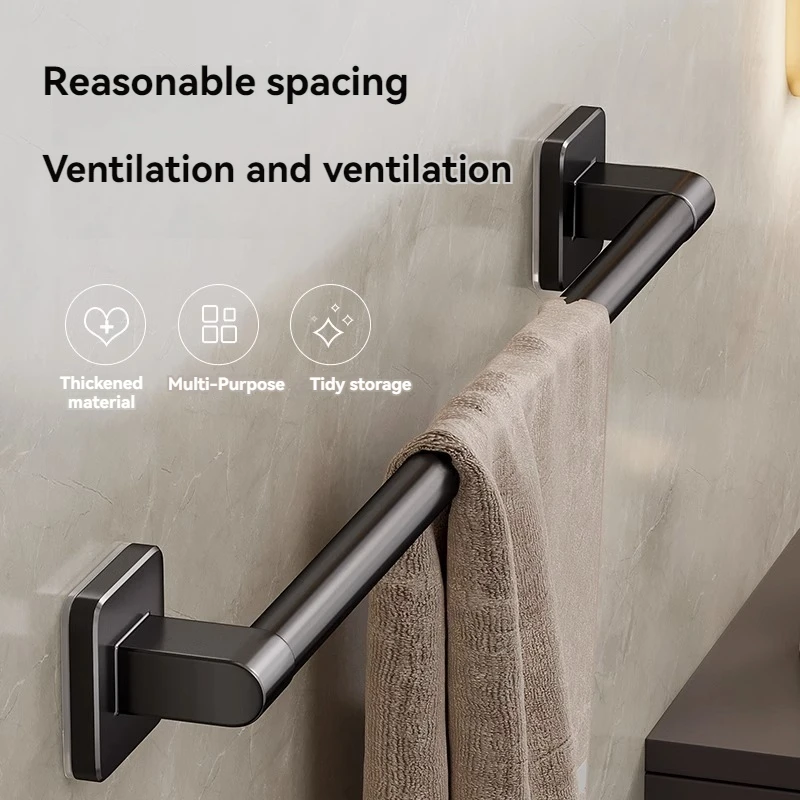 Description Picture 6 of itemTowel Rack Wall Mounted Perforated Bathroom Dedicated Bathroom Accessories Storage Rack Towel Rack Towel Rod