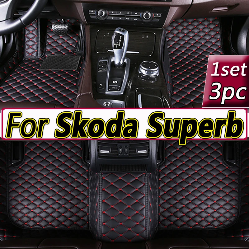 

LHD Car Floor Mats For Skoda Superb 2015 2014 2013 2012 2011 2010 2009 Auto Carpets Accessories Custom Decoration Parts Rugs