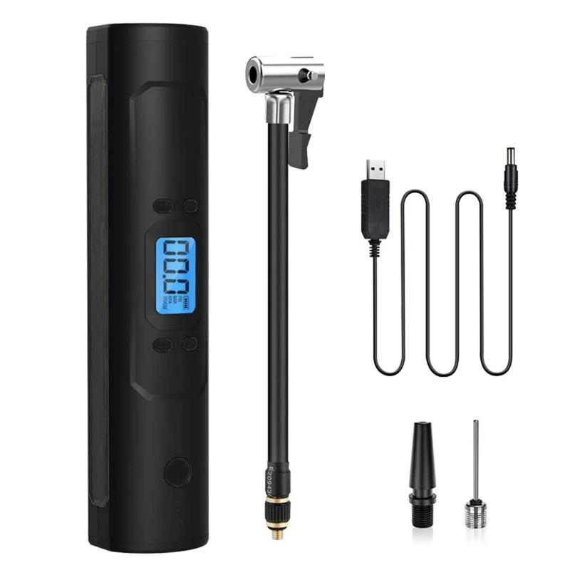 

Cordless Air Compressor Portable Tire Inflator Auto Digital Air Pump for Car Tires Bicycles Balloons with LED Light R2LC