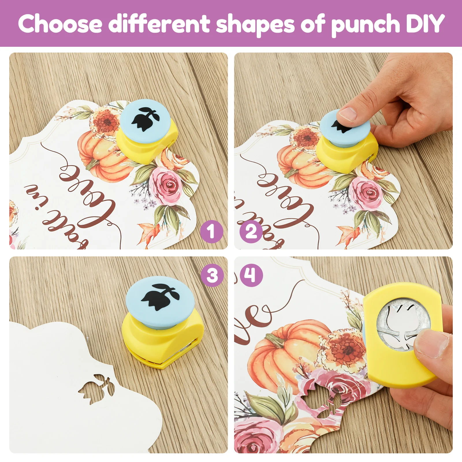 Kids DIY Puncher Craft Set Creative Craft Scissors Punch Set Educational Crafts Scissors Kit for Children and DIY Crafts Lovers