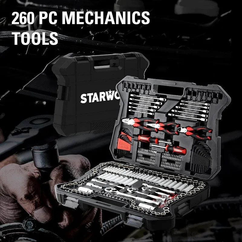 STARWORK TRUE MECHANIC&trade; 303-Piece Mechanics Tool Set SAE/Metric car accessories