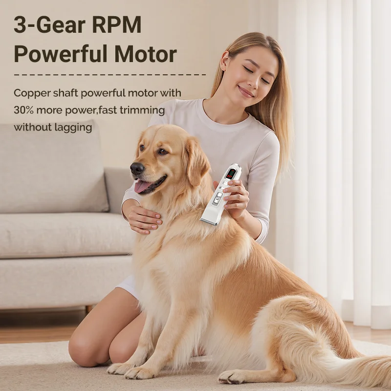 ROJECO Electric Dog Hair Clipper Professional Hair Trimmer For Dog Cat Shaver Haircut Machine Rechargeable Pet Grooming Kit