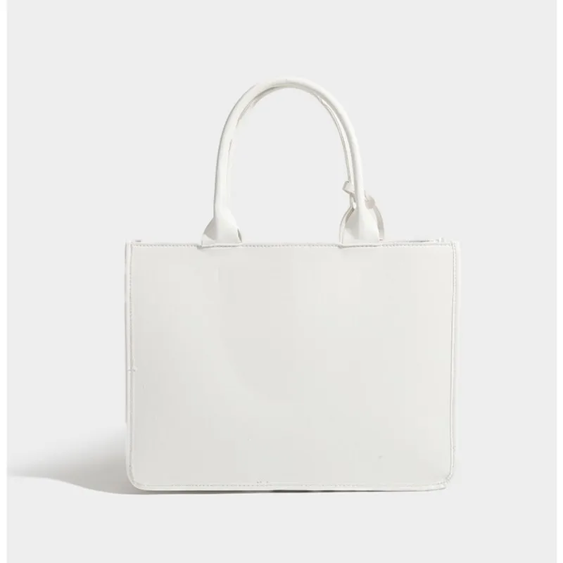 JIAERDI Lolita Bow White Tote Bag Purse Women Sweet Cute Leather Large Capacity Shoulder Bags Ladies Harajuku Aesthetic Handbag