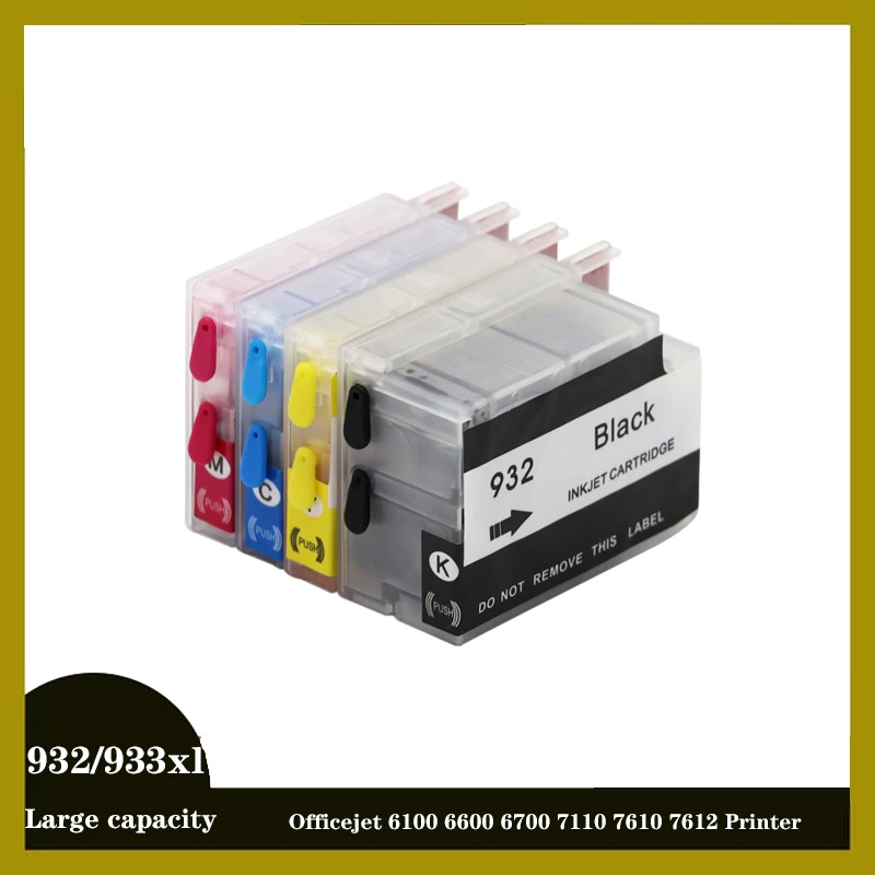 

einkshop refillable for HP 932 933 ink cartridges for HP932 XL Officejet 6100 6600 6700 7110 7610 7612 7510 7512 with ARC chips