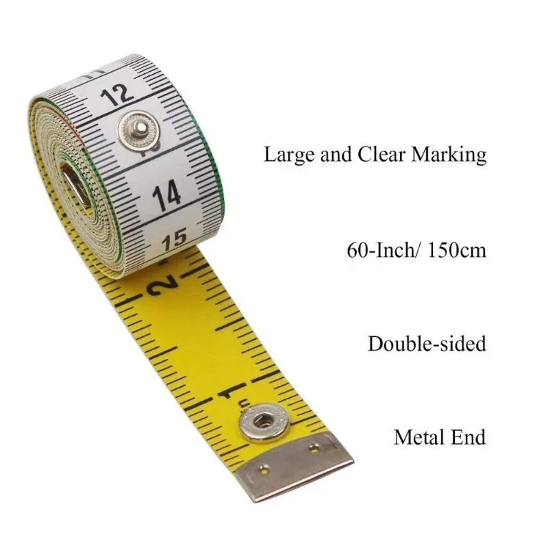 1.5m Body Measuring Tape Ruler Sewing Tailor Tape Mini Seamstress Measure Soft Flat Centimeter Measure For Sewing Meter