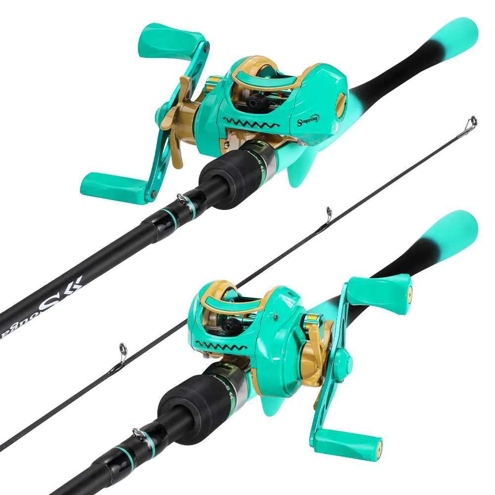 Sougayilang Baitcasting Fishing Rod and Reel Combo Set 5Sections