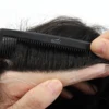 Beeos TJNG 6 inches 0.03-0.04mm Super Thin Skin Men Toupee Hair System Human Hair Protesis Capilar Hombre Pelo Humano 5