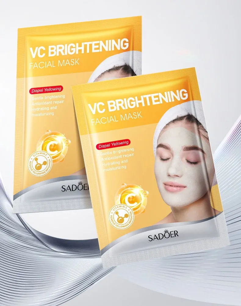 5pcs SADOER Vitamin C  Face Mask Mud Masks Facial Moisturizing Blackhead Removal Clay Skin Care Products