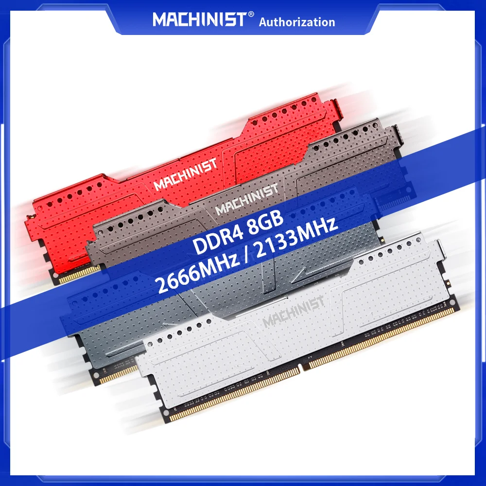 Desktop Memory Kit 8gb Ram Ddr4 2666mhz e Servidor 2133mhz com Dissipador de Calor Machinist-x99