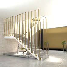  Custom-made wrought iron stair handrail online celebrity Modern Simple Guardrail Indoor Home Loft Self-installed Luxury 