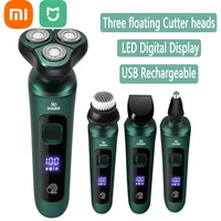 Xiaomi Intelligent Digital Electric Shaver Blade Head Multifunctional Beard Usb Rechargeable Washing Multi-function Beard Knife 1