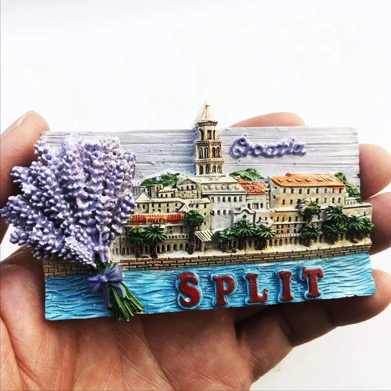 

Fridge magnet Croatia Split Landmark Decoration Resin Refrigerator Magnet Message Sticker Tourism Souvenir Crafts