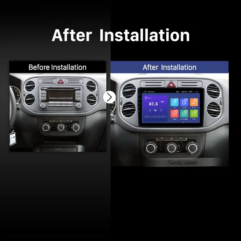 Radio con GPS para coche, reproductor Multimedia con Android 4G, QLED, DSP,  Carplay, para Volkswagen Touran/Caddy/Passat/Golf/Tiguan/T5, 2009 -  AliExpress
