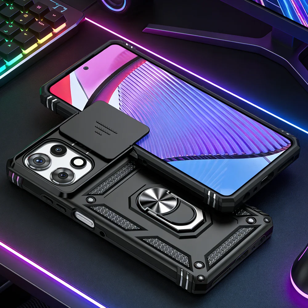 Robuste Panzerhülle mit 360° drehbarem Ringhalter für Moto G Power Play 5G Edge 2026 G Stylus 2025 2024 2023 2022 mit Linsenschutz – Detail 6