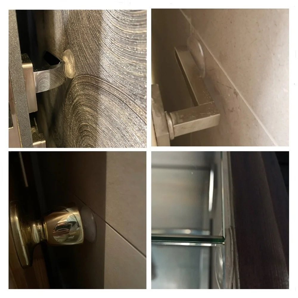 door knob wall shield Clear Soft Rubber Door Stopper door handle bumper Mute Stickers Wall Protector Muffler Pad Protective Plug silicone door stopper door stopper bumpers door stopper silicone door sticker