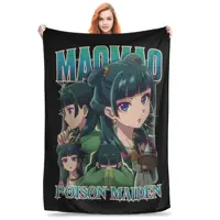 Maomao Heroes Throw Blanket for Couch Cute Anime Girl The Apothecary Diaries Fuzzy Soft Plush Blanket Multi-size 1