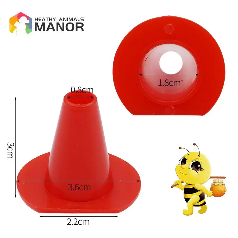 10Pcs Honey Bee Red Nest Door Ventilation Opening Beehive Box Entrance Gate Plastic Beekeeping Air Door Vent Tools Supplies