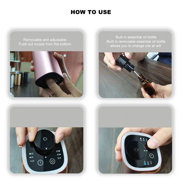 Portable Waterless Aromatherapy Machine Intelligent Touch Screen USB Charging Car Automatic Aromatherapy Diffuser 6