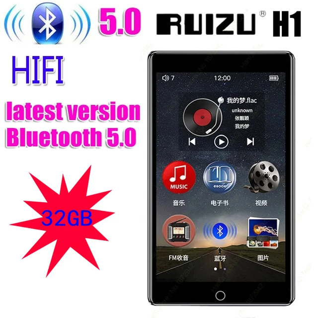 RUIZU H1 Full Touch 4in Screen bluetooth MP3 Player 32GB Music Player With  FM Radio Video