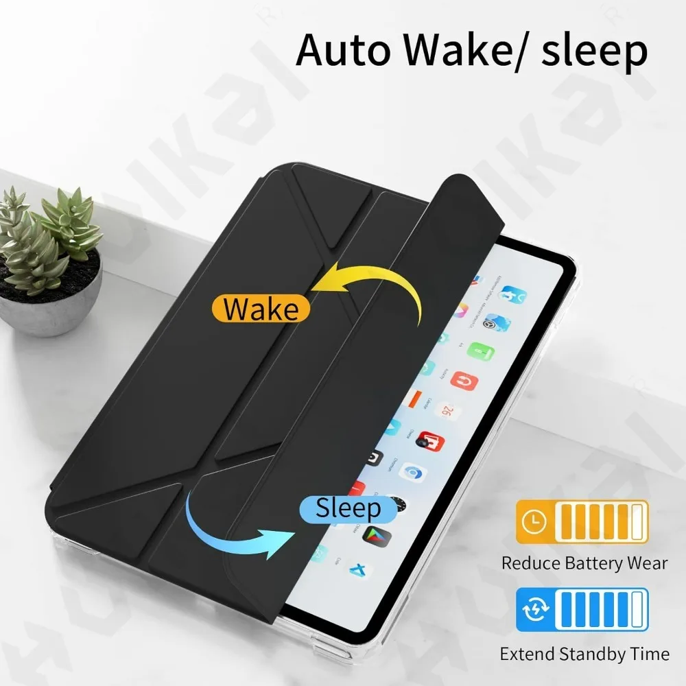 Trifold Smart Stand Case with S Pen Holder and Auto Wake/Sleep Feature
