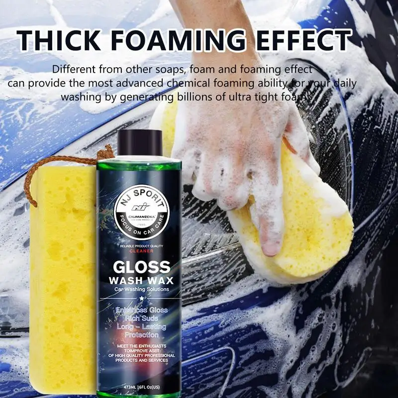 

Car Wash Foaming Concentrated Car Wash Wax Car Shine Wash Clean Instant Gloss Quick And Easy Protection Car Shampoo For 1:1000