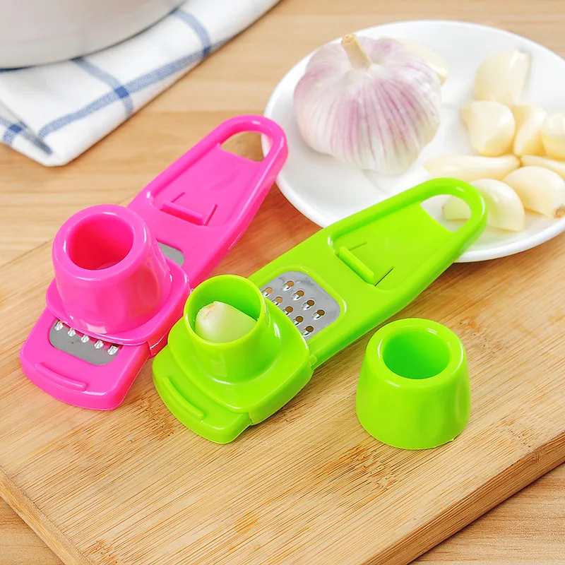 Multifunctional Mini Creative Garlic Paste Grinder Manual Garlic Press Grater Cutter Chopping Peeler Kitchen Accessories Tool