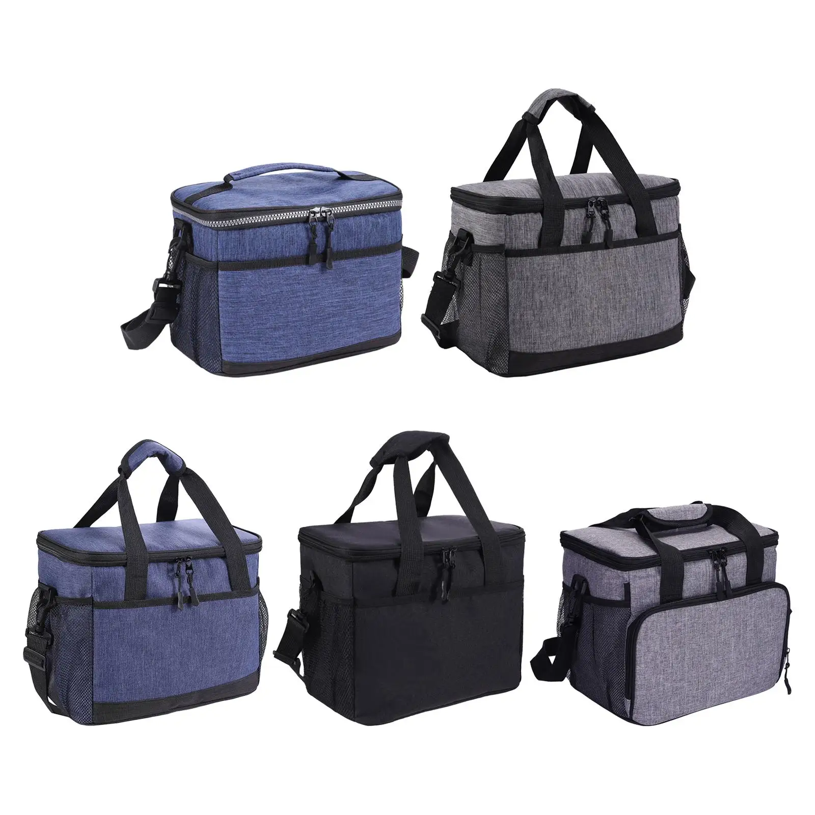 Insulated Cooler Bag with Adjustable Strap Lightweight Leakproof Lunch Box for Fishing Camping Office Park Day Trips Picnic Insulated Cooler Bag with Adjustable Strap Lightweight Leakproof Lunch Box for Fishing Camping Office Park Day Trips Picnic