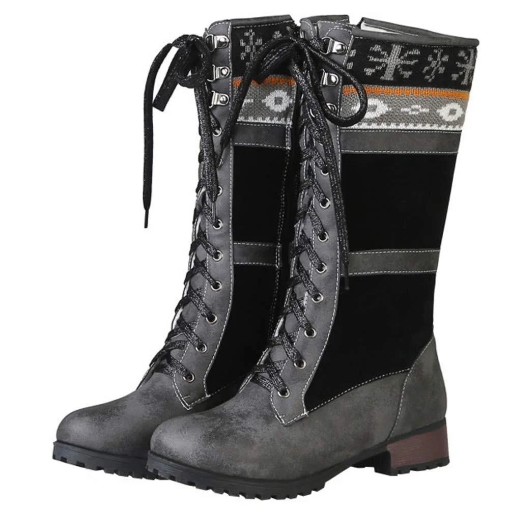 Cizme de damă cu toc jos, lungime 38 cm, ghete Cavalier_voghion.com